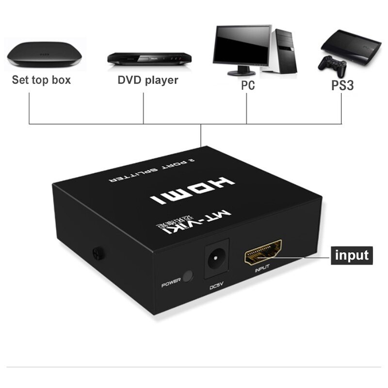 Bộ Chia Tín Hiệu HDMI 1 Ra 2 MT-VIKI MT-SP102M - Hàng Nhập Khẩu