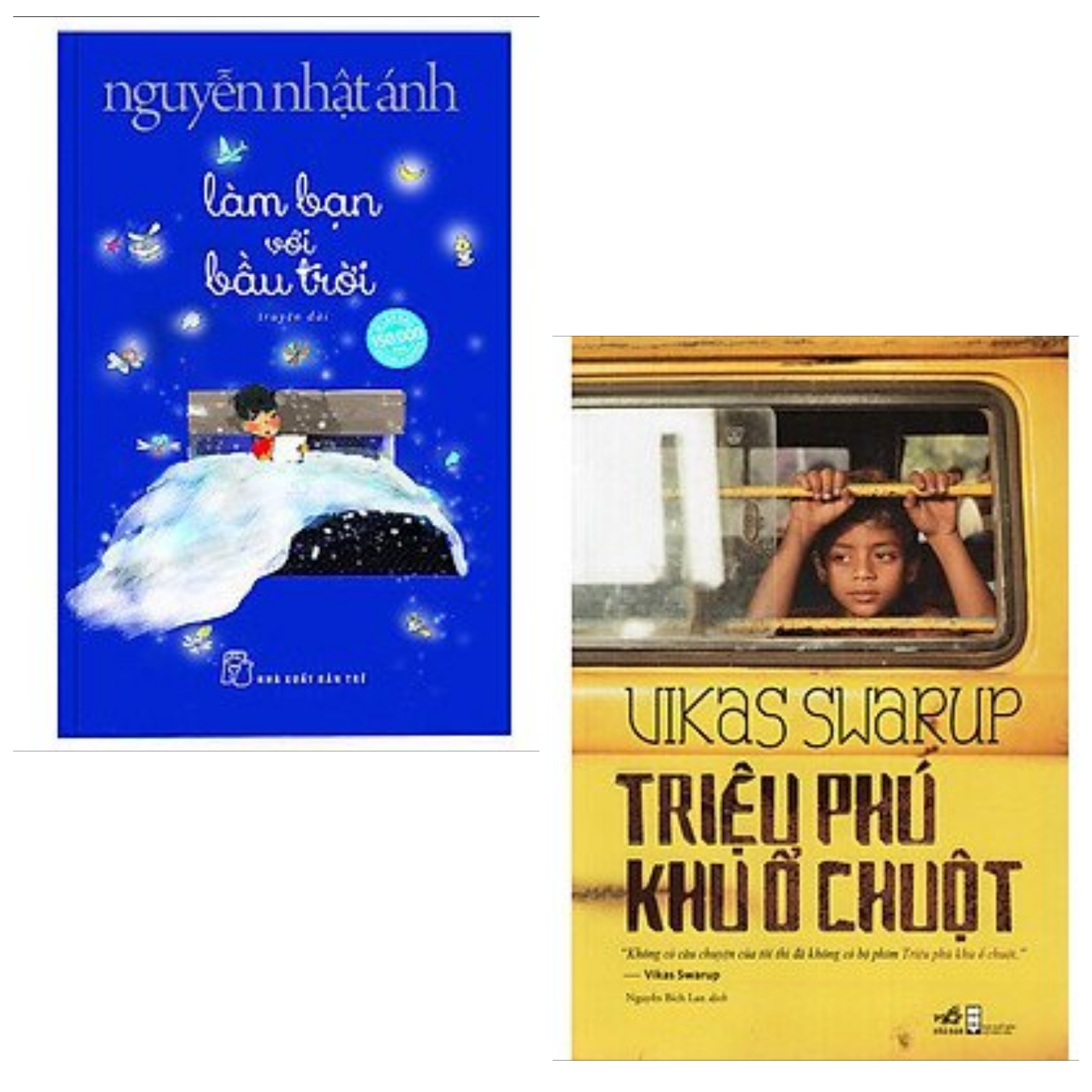 Combo 2 cuốn sách bán chạy: Nguyễn Nhật Ánh-Làm Bạn Với Bầu Trời + Triệu Phú Khu Ổ Chuột