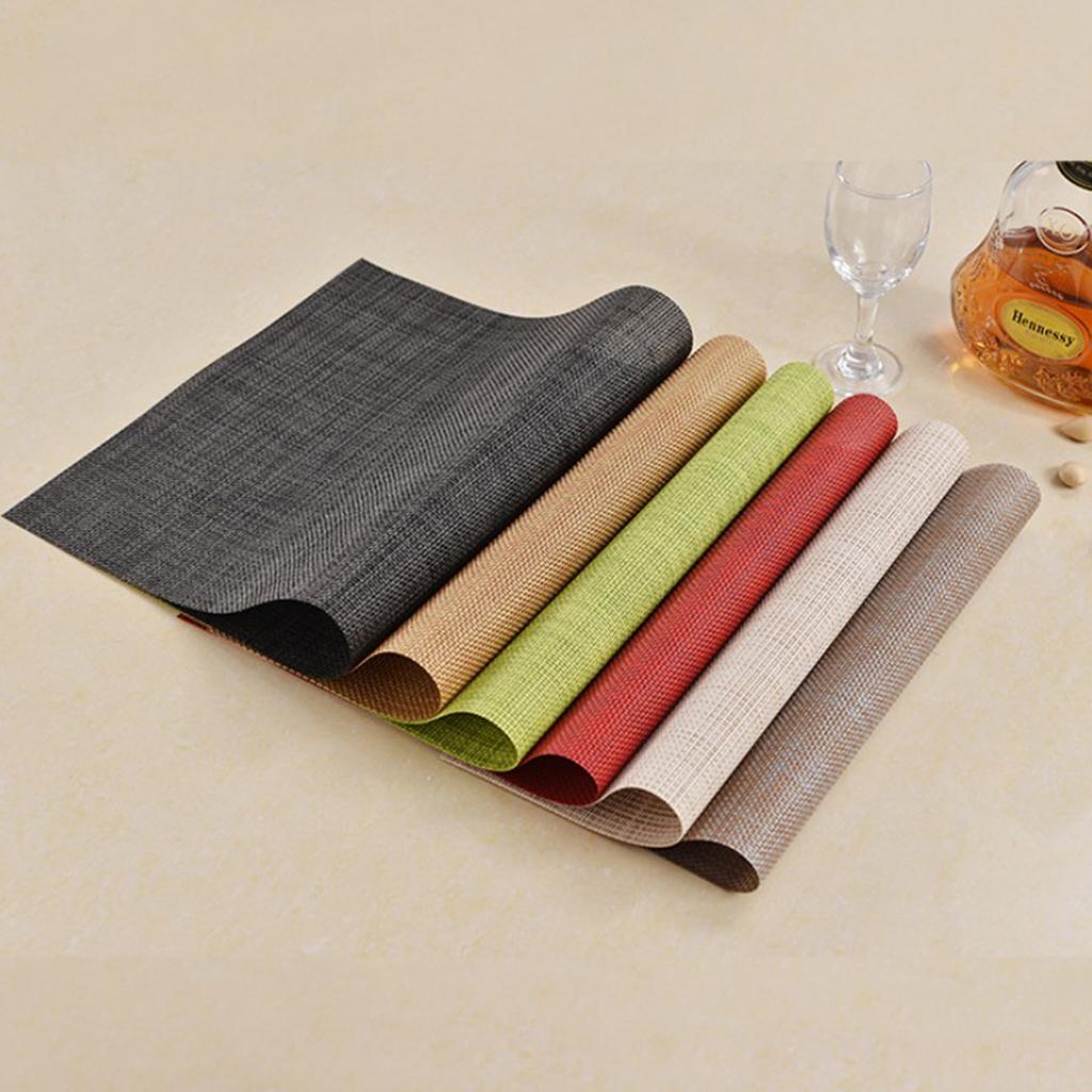 Home Dining Room Weave Woven Placemat Table Heat Insulation Place Mat
