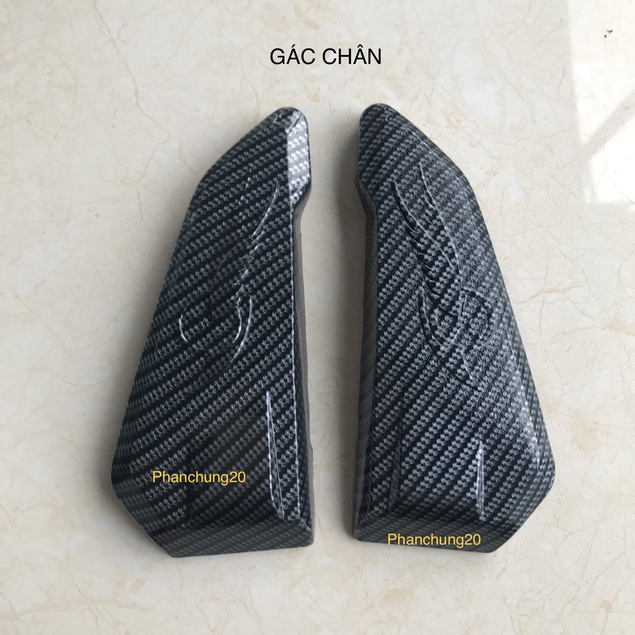 CẶP ỐP GÁC CHÂN NHỎ DÙNG CHO ĐỜI XE SH 2012 2013 2014 2015 2016 CACBON