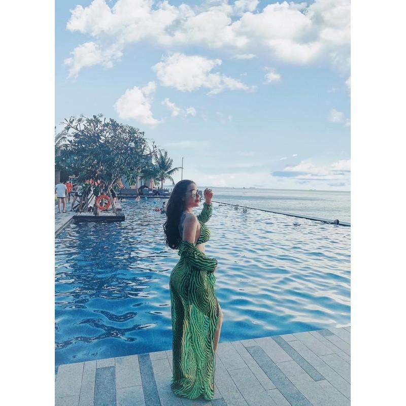 Bikini thiết kế 2021 (hình thật) - Bikini+khoác+băng đô,Freesize từ 40-55kg