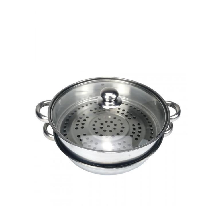 Xửng Hấp 2 Tầng Inox 304 Dùng Cho Bếp Ga, Bếp Từ (33Cm) - Vận Chuyển Miễn Phí Toàn Quốc