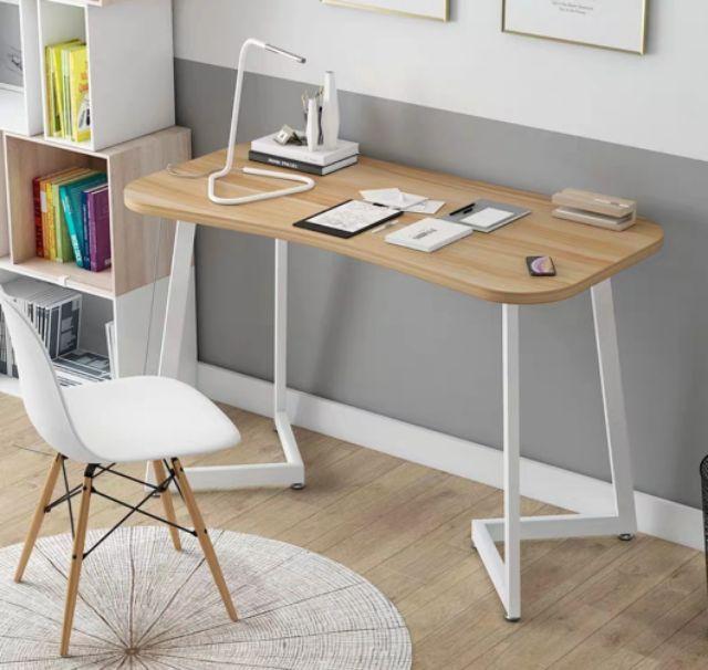 BÀN LÀM VIỆC BÀN HỌC GỖ CHÂN KIM LOẠI TIỆN LỢI -100×75