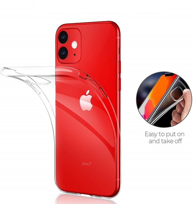 Ốp lưng silicon trong suốt cho iPhone 11 siêu mỏng 0.55mm