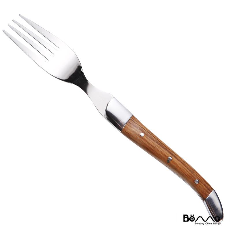 Thép Không Gỉ 304 Bữa Tối Bộ Muỗng Nĩa Dao Vàng Gỗ Tếch Tay Cầm Bằng Gỗ Bộ Đồ Ăn Sinh Thái Thân Thiện Phẳng Bằng Bộ Dao Kéo Nhà Bếp