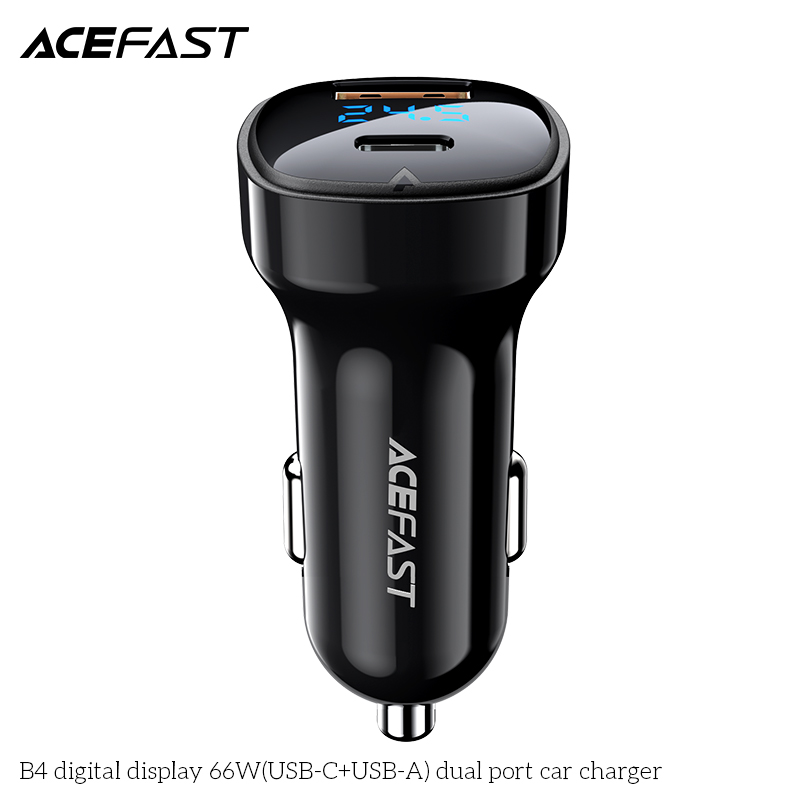 Sạc ô tô Acefast 66W 2 cổng USB-C + USB-A - B4 Hàng chính hãng Acefast