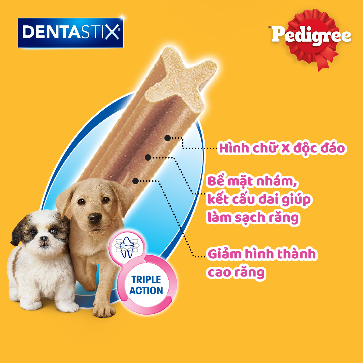 Bánh xương cho chó con Pedigree Dentastix 56g