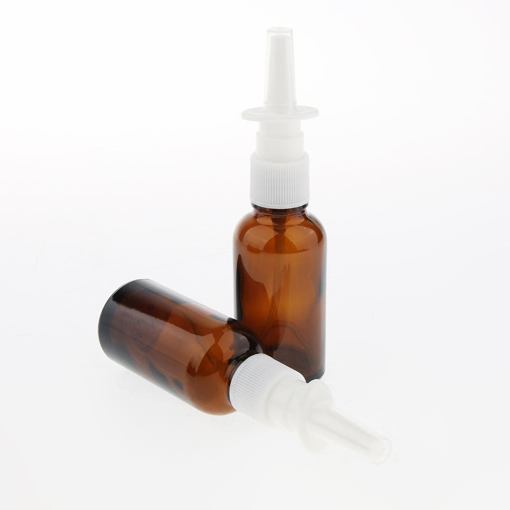 20 Pieces 30ml Empty Nasal Sprayer Glass Bottles, Refillable Nose Moisturizing Washing Spray Bottles for Women Men Kids