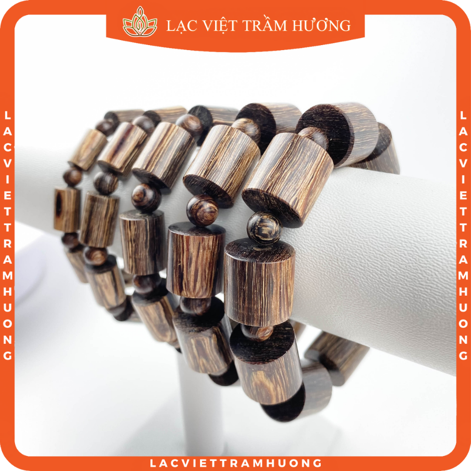 Vòng Tay Trầm Hương Sánh Chìm Tự Nhiên Đốt Trúc 8/10/12/14/16/18mm Cao Cấp - Lạc Việt Trầm Hương