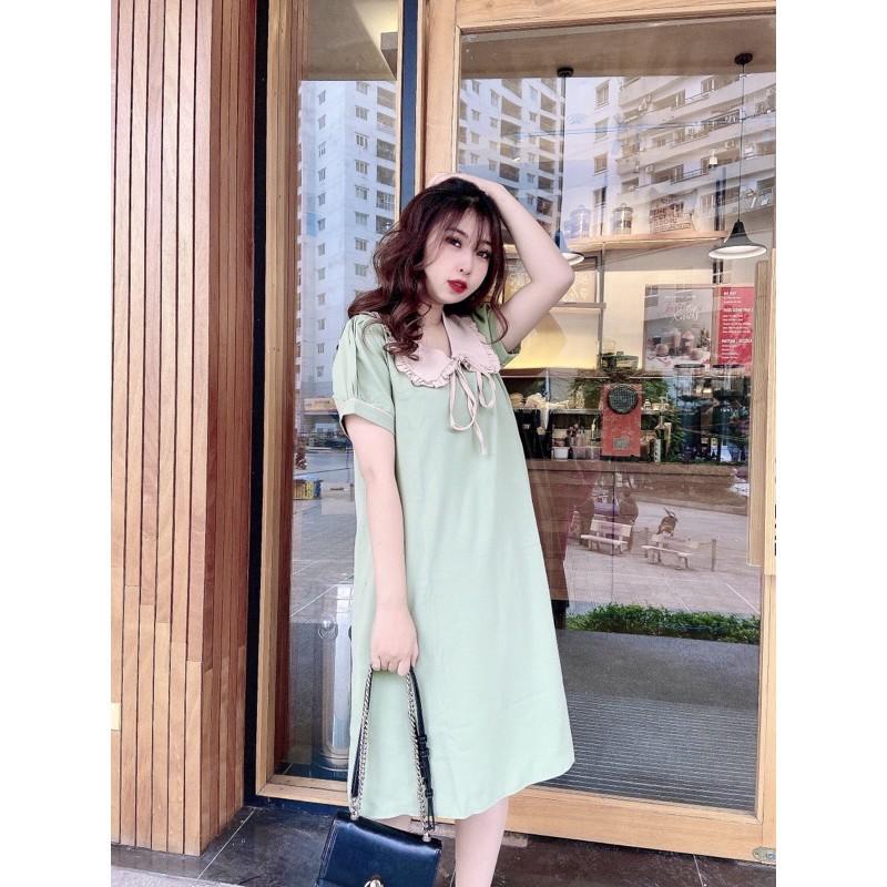 váy bầu cao cấp 2021 hàng thiết kế chất lụa Hàn thoáng mát không nhăn️mặc đi làm đi chơi đều được️free size