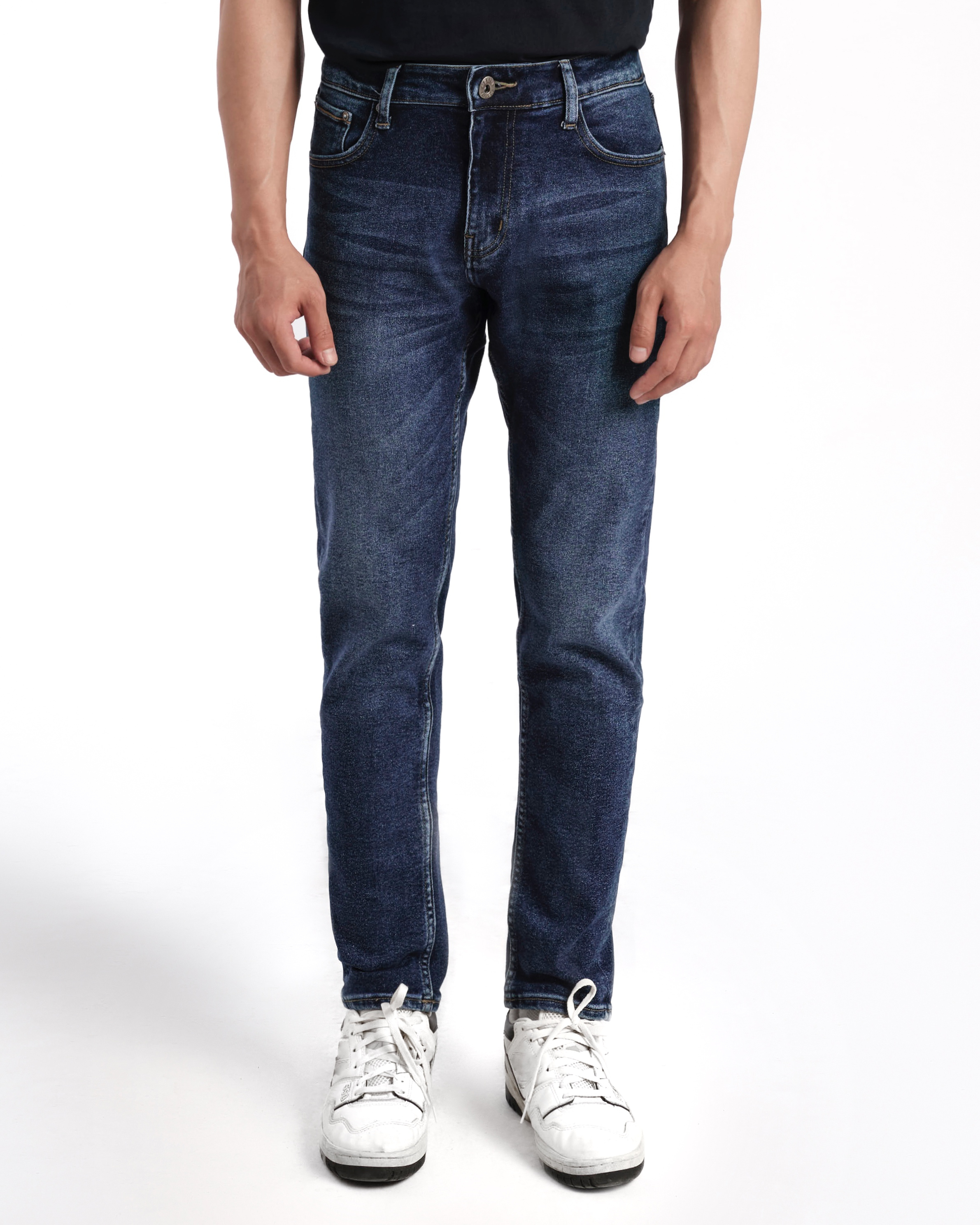 Quần jean nam xanh cao cấp MENFIT 0531 chất denim co giãn nhẹ 2 chiều, chuẩn form, thời trang