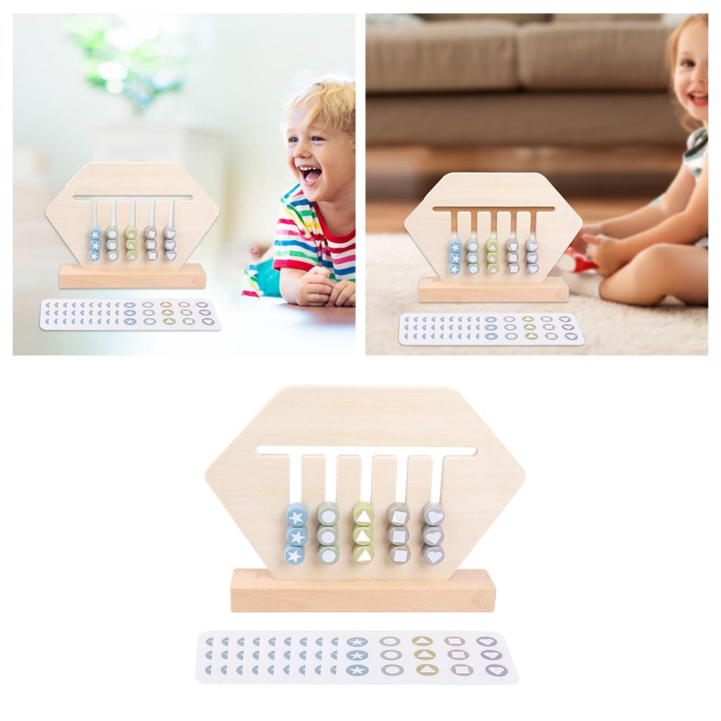 Toddler Wood Shape and Color Matching Toys Preschool Learning Toy Early Learning Fun Montessori Training Interactive Toys for 4-6 Years Old