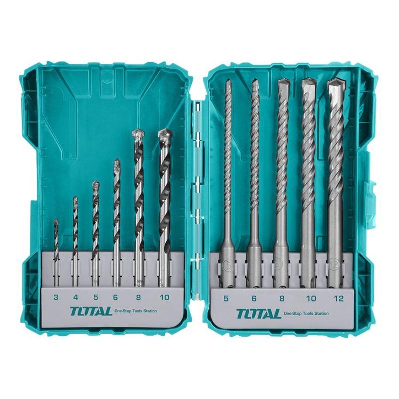 BỘ 11 MŨI KHOAN BÚA VÀ KHOAN BÊ TÔNG TOTAL TACSDL31101 - HÀNG CHÍNH HÃNG