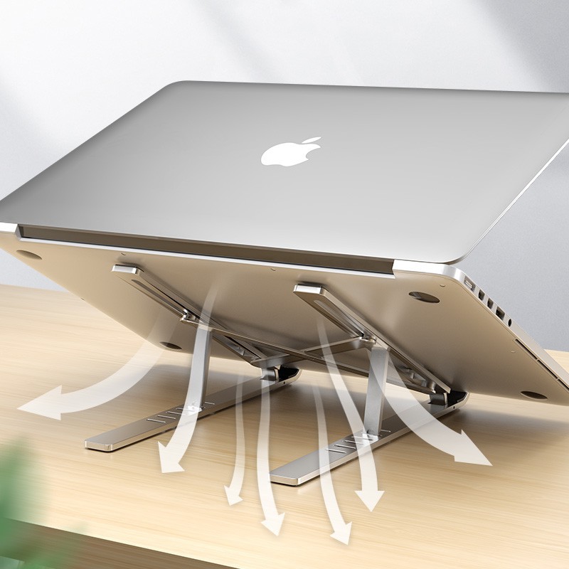 Giá đỡ / Đế đỡ tản nhiệt dành cho laptop, macbook, máy tính bảng gấp gọn tiện dụng + tặng kèm túi đựng, - Hàng chính hãng
