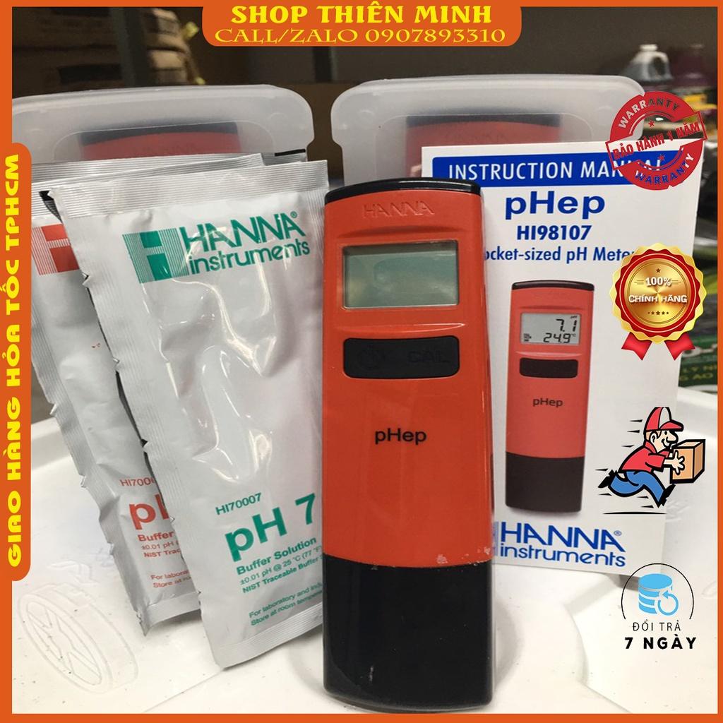 Bút Đo pH và Nhiệt Độ Trong Nước Với Độ Phân Giải 0.1pH HI98107 Hanna