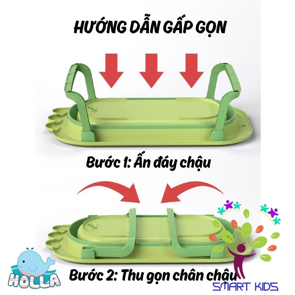 Chậu Tắm Cá Sấu Gấp Gọn Kèm Phao Holla