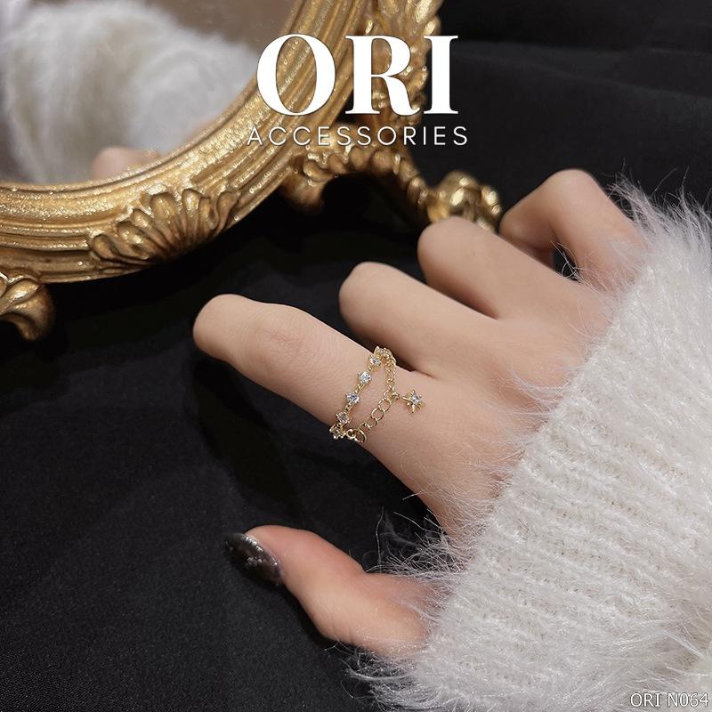 Nhẫn nữ Freesize dây xích Christopher độc đáo thời trang ORI ACCESSORIES N064