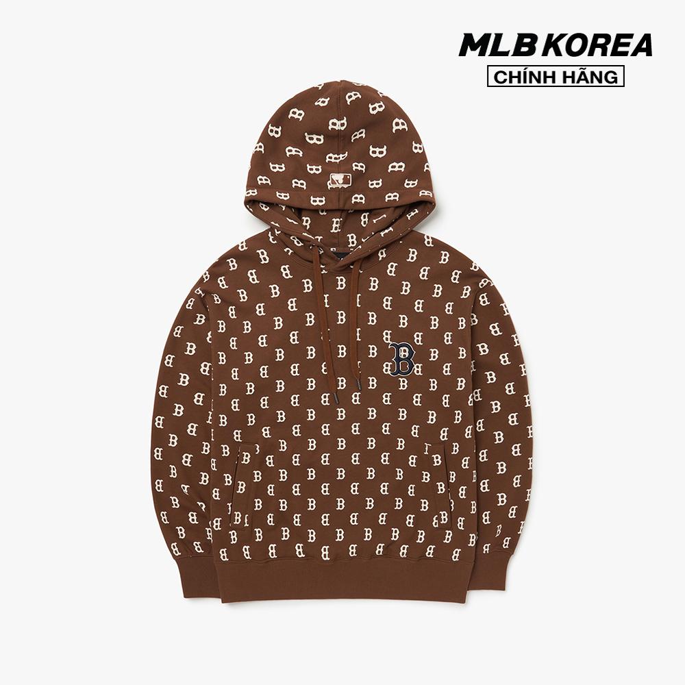 MLB - Áo hoodie tay dài phối mũ Classic Monogram Overall Pattern Overfit 3AHDM0224-43BRD