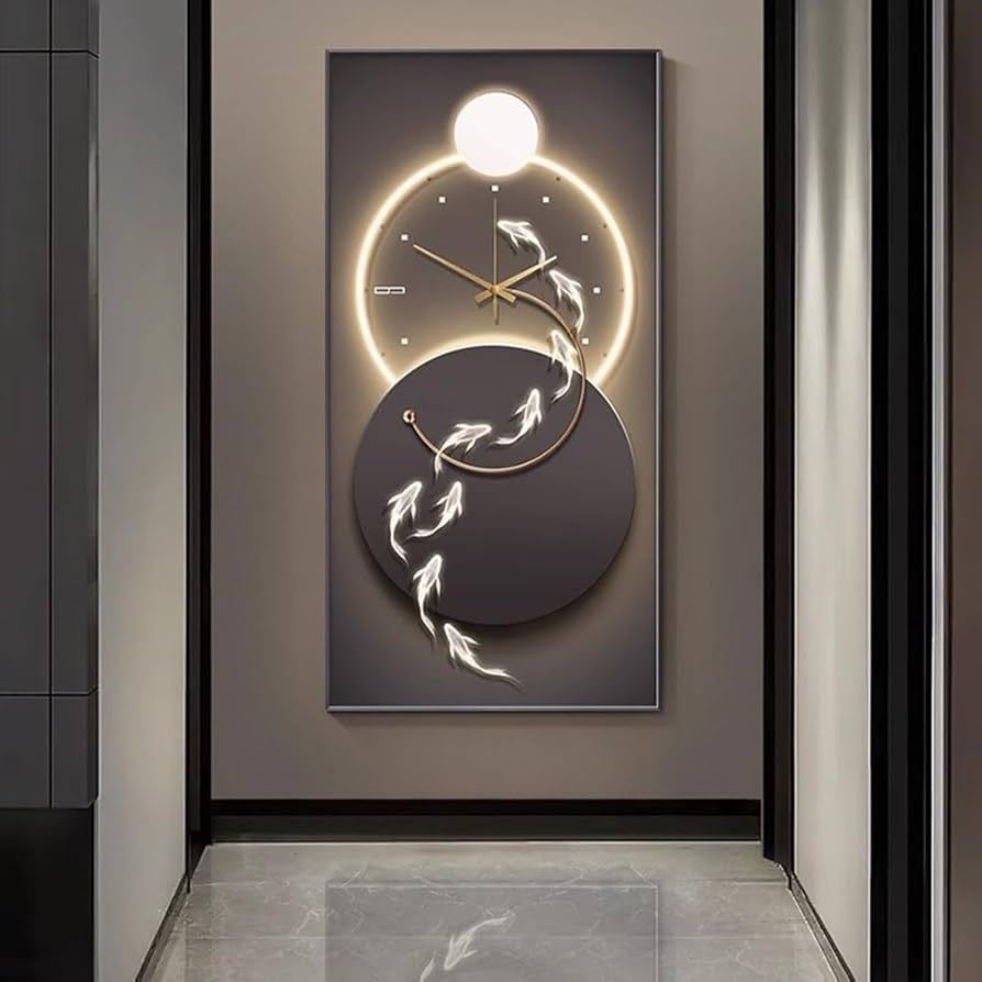 (HCM) Tranh đồng hồ tráng gương họa tiết sang trọng 3 trang trí phòng khách,quà tân gia kèm đinh