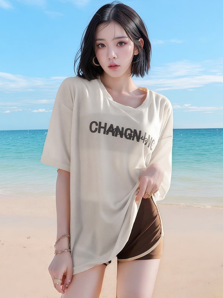 Set đồ bơi nữ 3 món phong cách thể thao mới