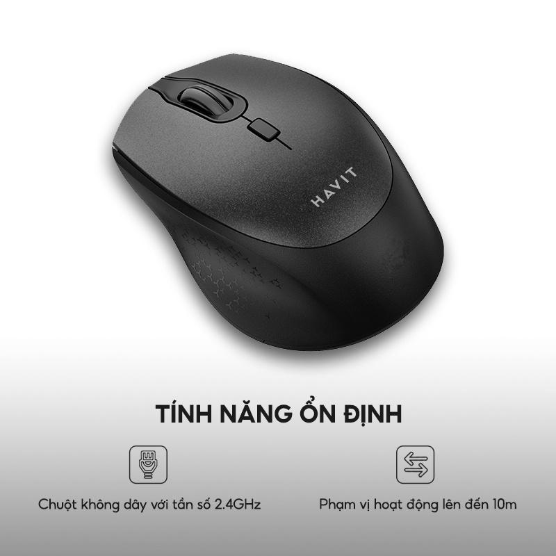 Chuột Không Dây HAVIT MS56GT 3 Chế Độ DPI, Tích Hợp 4 Nút Điều Chỉnh - Hàng Chính Hãng