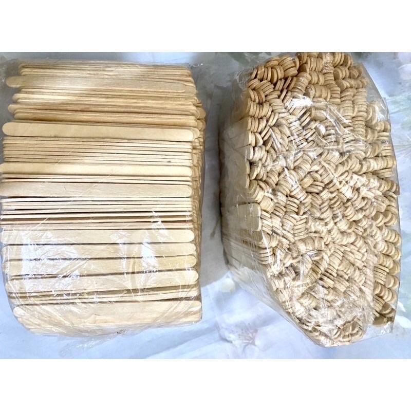 1kg que kem gỗ, que đè lưỡi trang trí handmade