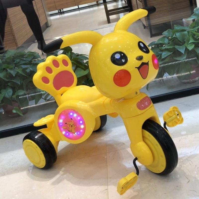 Xe ba bánh Pikachu cho bé đủ màu - có nhạc-có đèn