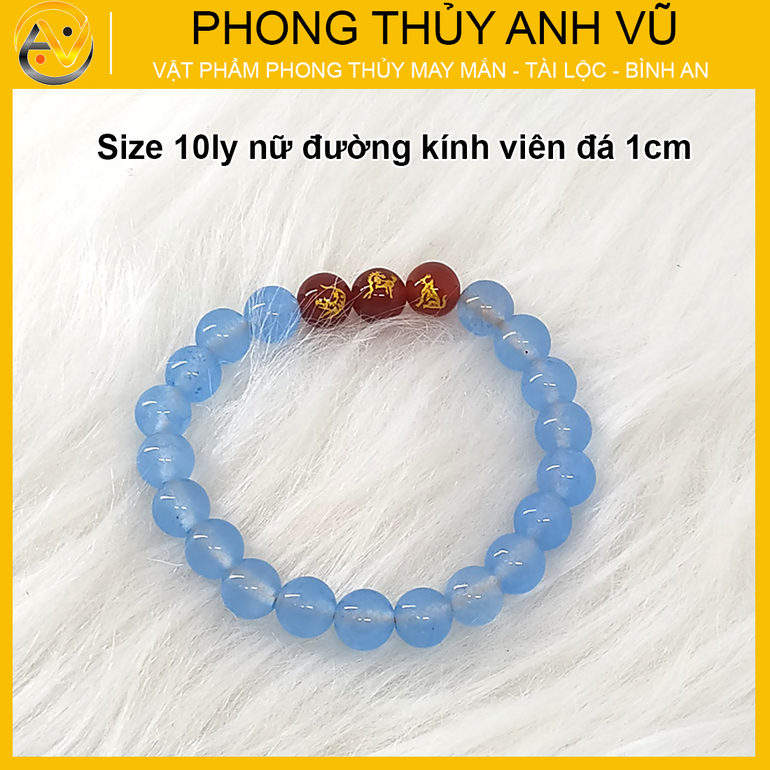 Vòng tay đá mã não tam hợp dần ngọ tuất - size 8 10ly cho nữ mệnh thủy, mệnh mộc - có khai quang điểm nhãn may mắn tài lộc - bảo hành 12 tháng - PHONG THỦY ANH VŨ
