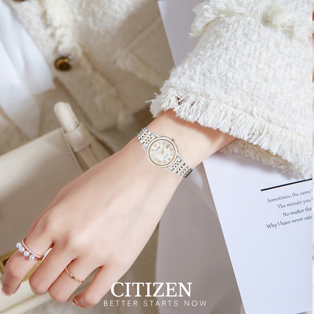 Đồng Hồ Nữ Citizen Dây Thép Không Gỉ FE1084-51A - Mặt Trắng (Sapphire)
