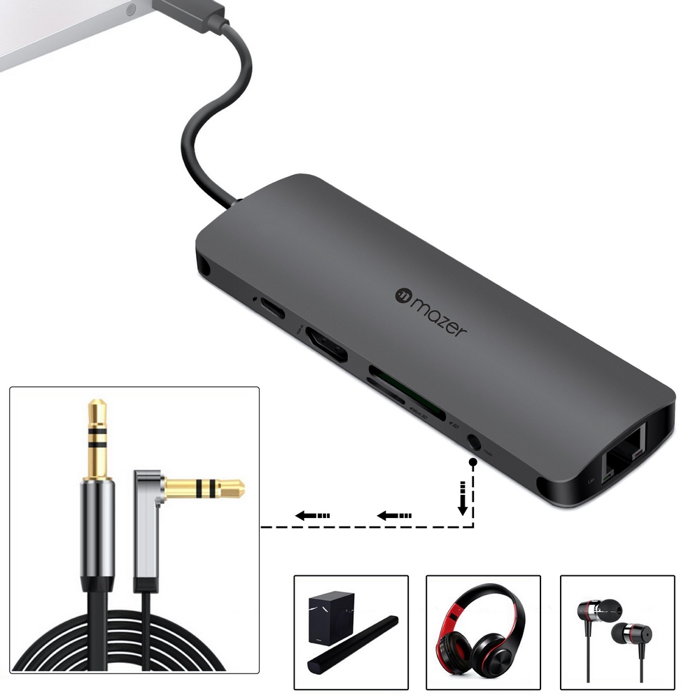 Cổng Chuyển Đổi Mazer USB-C 9 in 1 HUB - hàng chính hãng