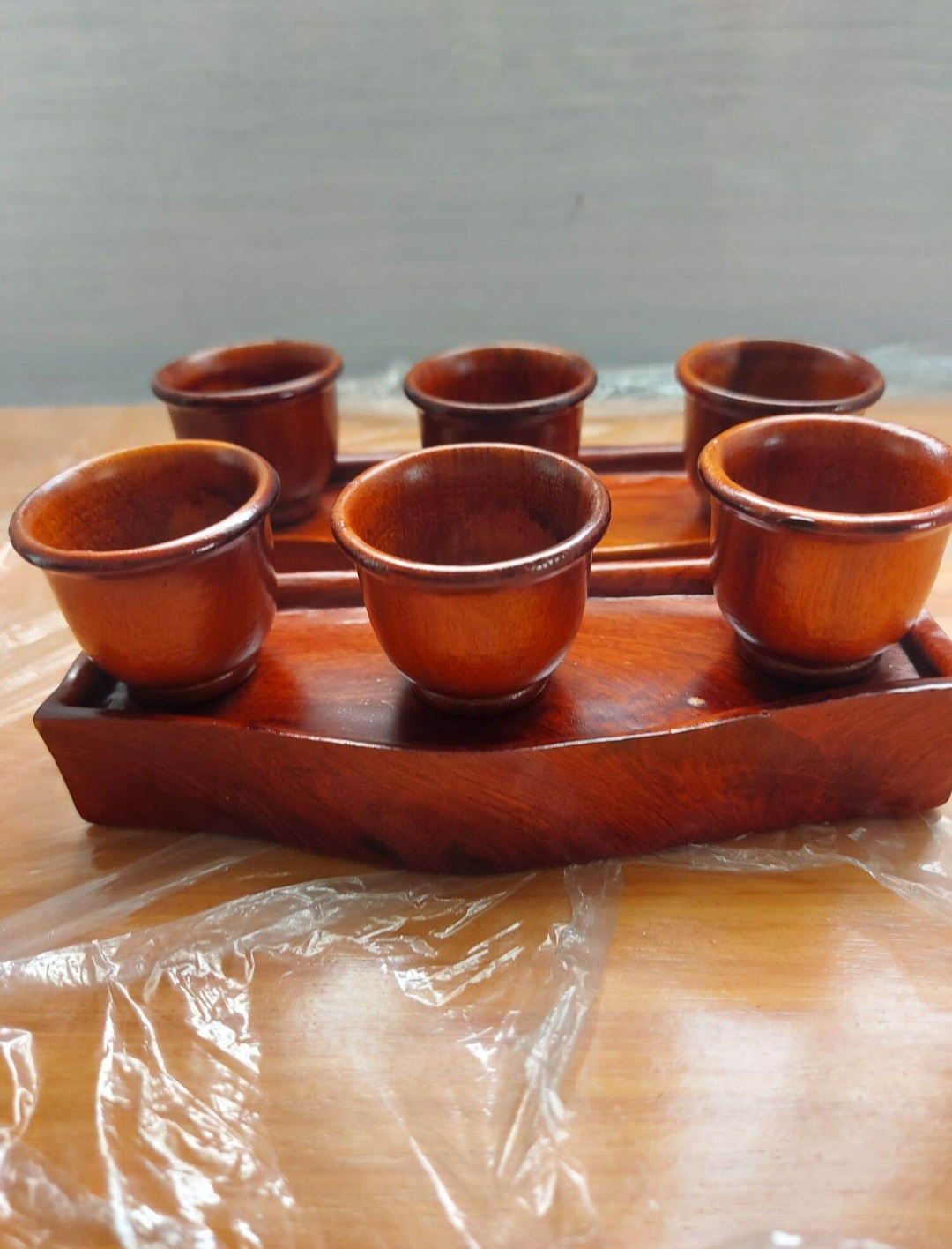 Bộ 3 ly nước thờ cúng gỗ hương