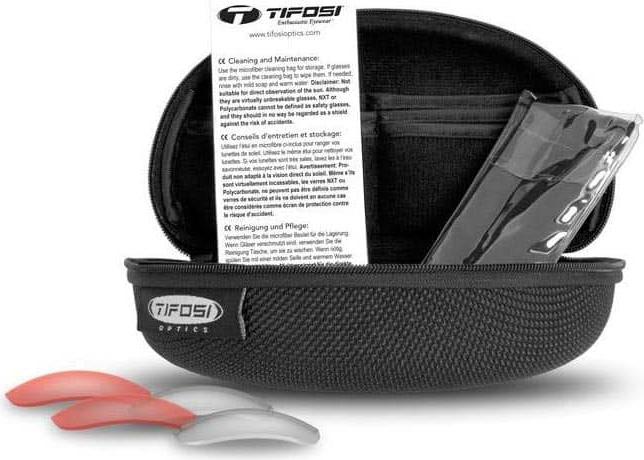 Kính mát thể thao Tifosi Crit - Gọng Matt Black, Bộ 3 tròng Smoke / AC Red / Clear