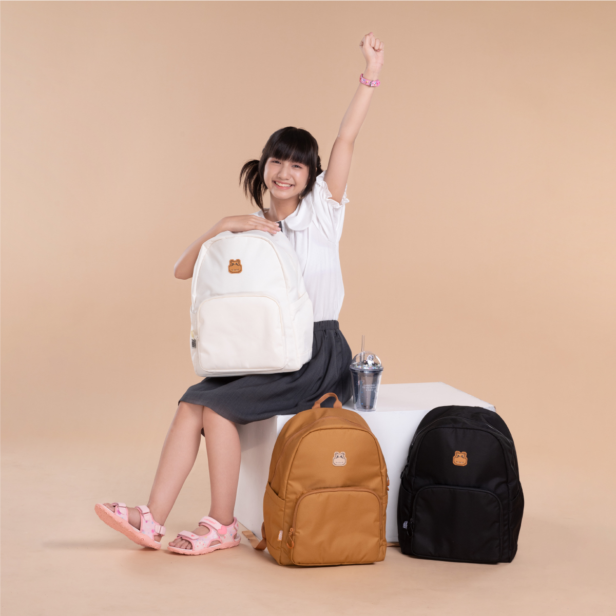 Ba Lô Mono Thời Trang Ivory Clever Hippo BMONO/IVORY