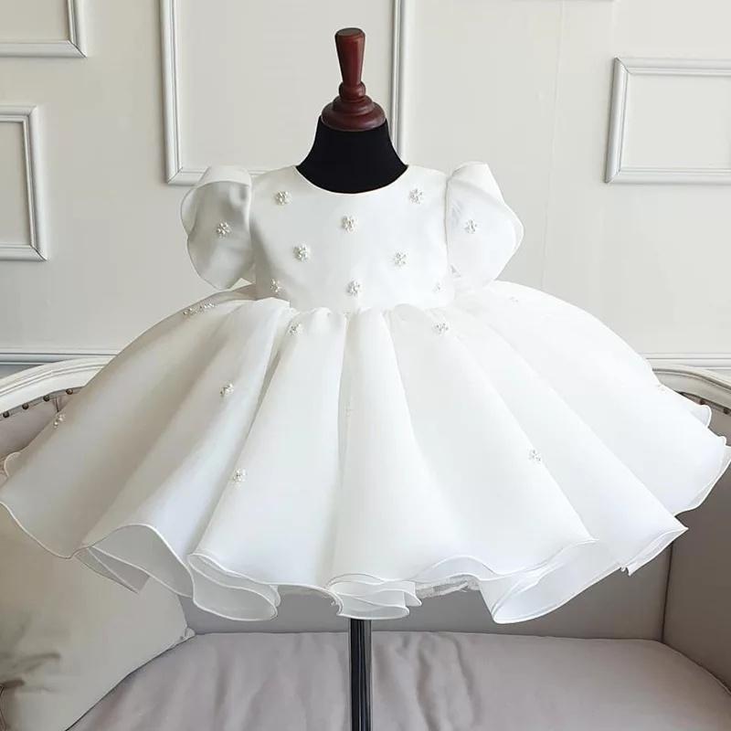váy công chúa  bé  gái - FRERSHIP- váy đầm công chúa trắng voan 033