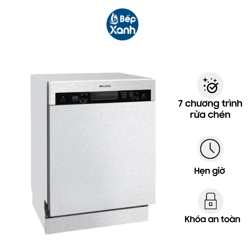 Máy Rửa Chén Âm Tủ Malloca WQP12-J7309K E5 - 7 Chương Trình Rửa - Hàng Chính Hãng