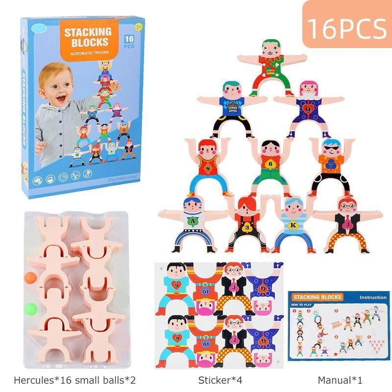 ĐỒ CHƠI XẾP HÌNH GỖ, BÉ HỌC CÁCH GIỮ THĂNG BẰNG