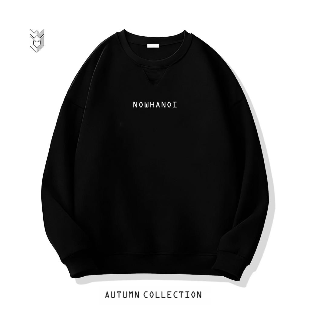 Áo Sweater nam nữ , hoodie nam nữ form rộng Unisex Now Hà Nội tinh tế, áo khoác da cá đen trắng - GW Shop