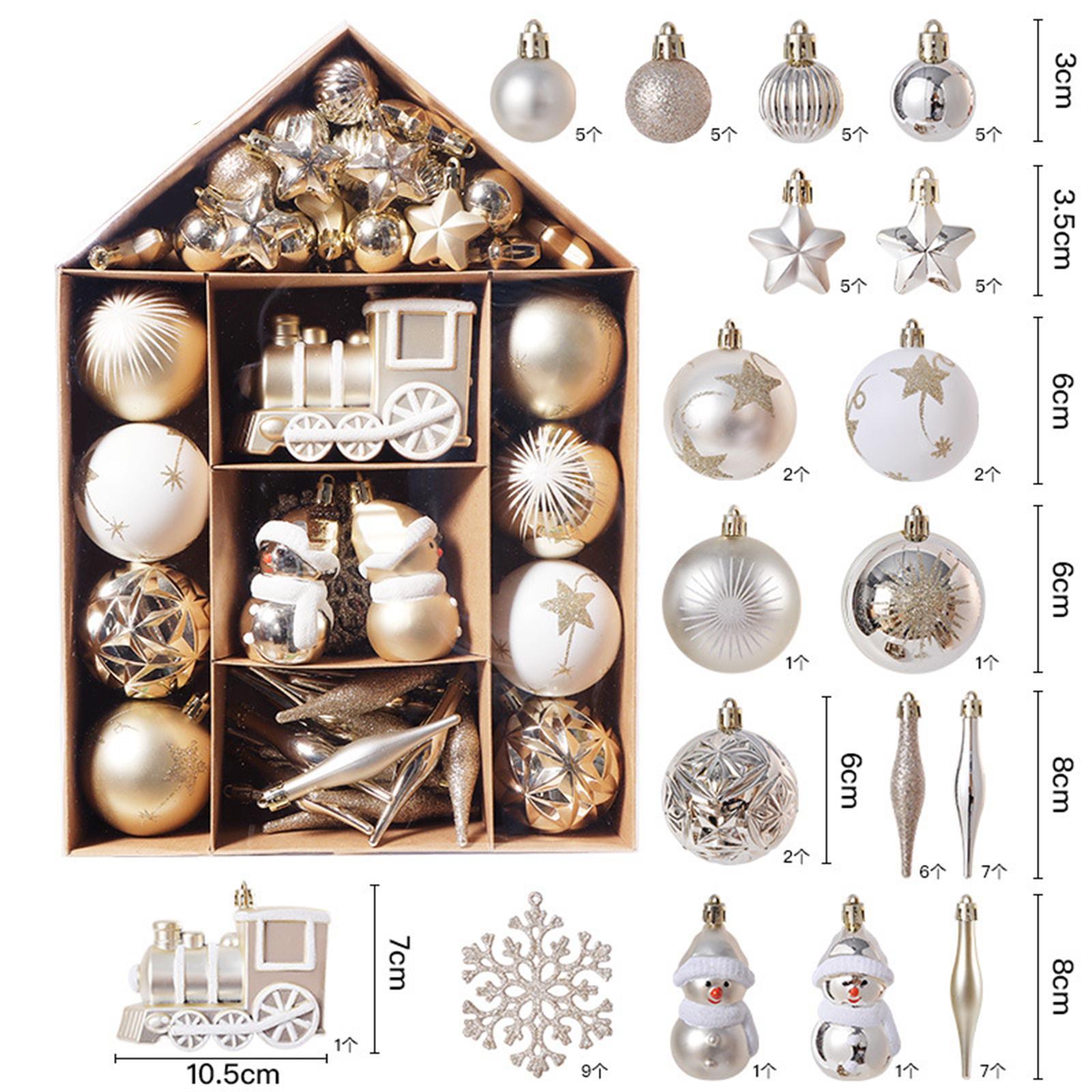 70 Pieces Christmas Ball Ornaments for Festive Photo Prop Party Supplies