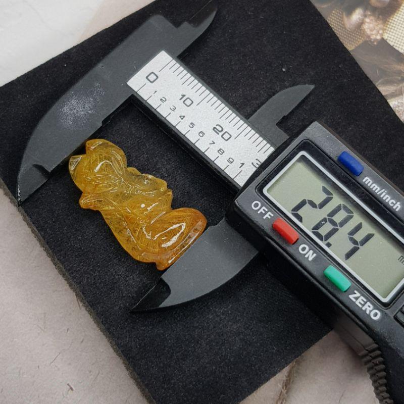 VÒNG CỔ CỬU VỸ HỒ LY DÁNG QUỲ MÀU VÀNG 02