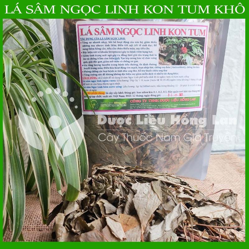 [THƯỢNG HẠNG] 100G Lá Sâm Ngọc Linh Kon Tum sấy khô nguyên chất loại 1