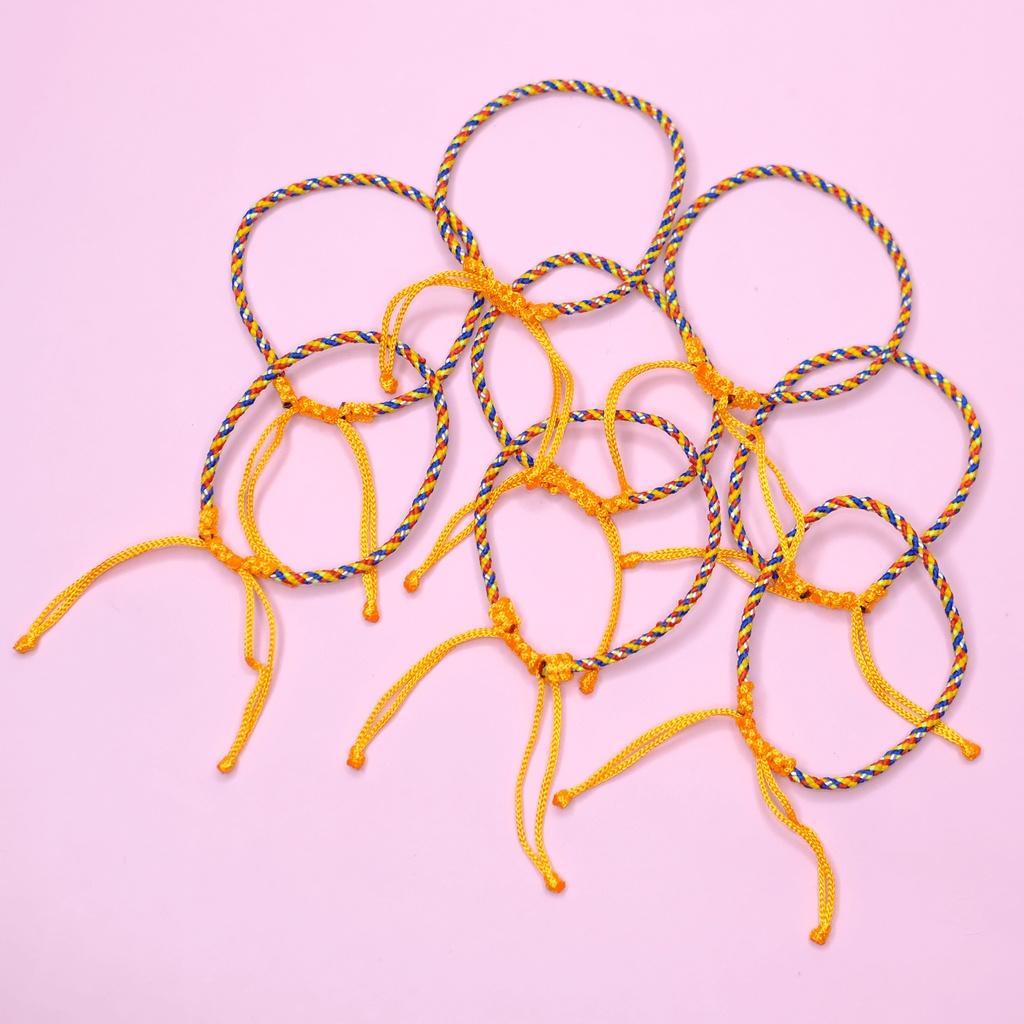 Vòng tay chỉ ngũ sắc may mắn bình an UPCARA