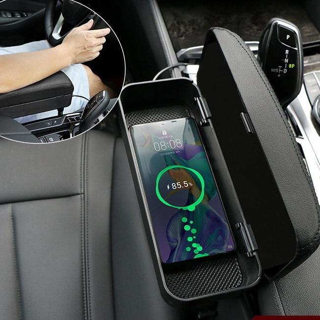 Hộp Đựng Đồ Gắn Tay Vịn Ghế Ngồi Xe Hơi Không Dây Tiện Dụng