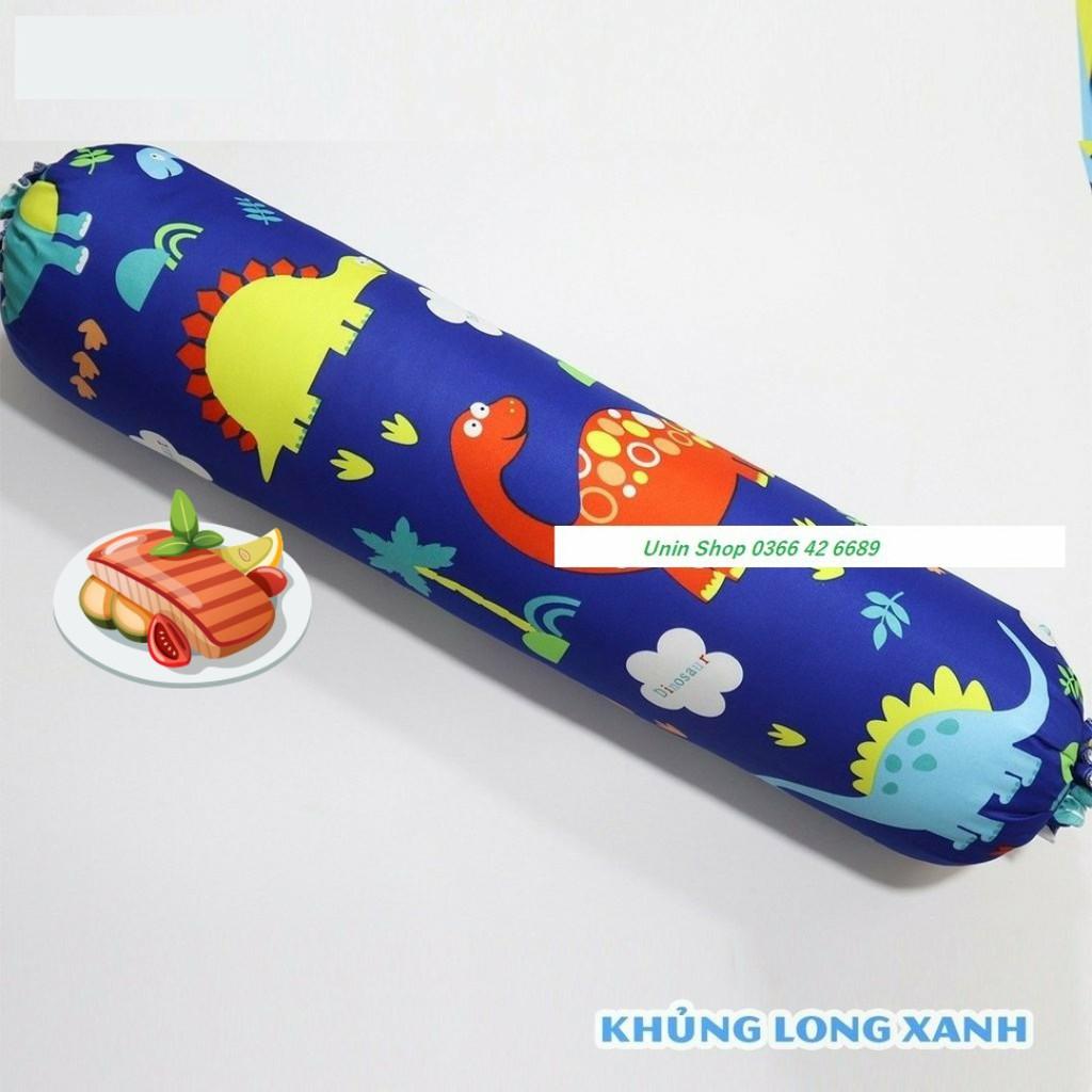 (Giá xưởng) Áo gối ôm, vỏ gối ôm loại to mẫu CHÓ XÁM bao gối dài poly cotton 30x100cm loại đẹp