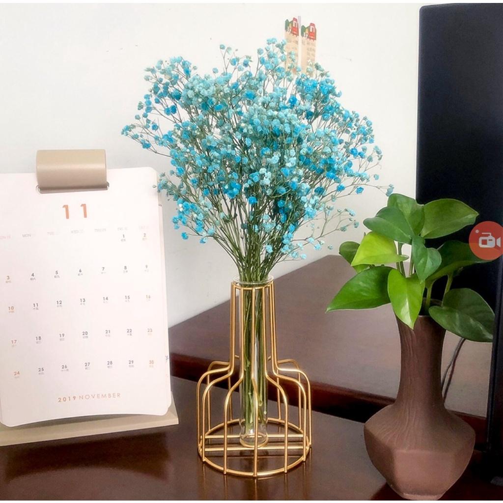 Bình hoa baby khô thiết kế mới độc đáo trang trí bàn học, bàn làm việc, lọ hoa decor phòng khách đẹp HK-03