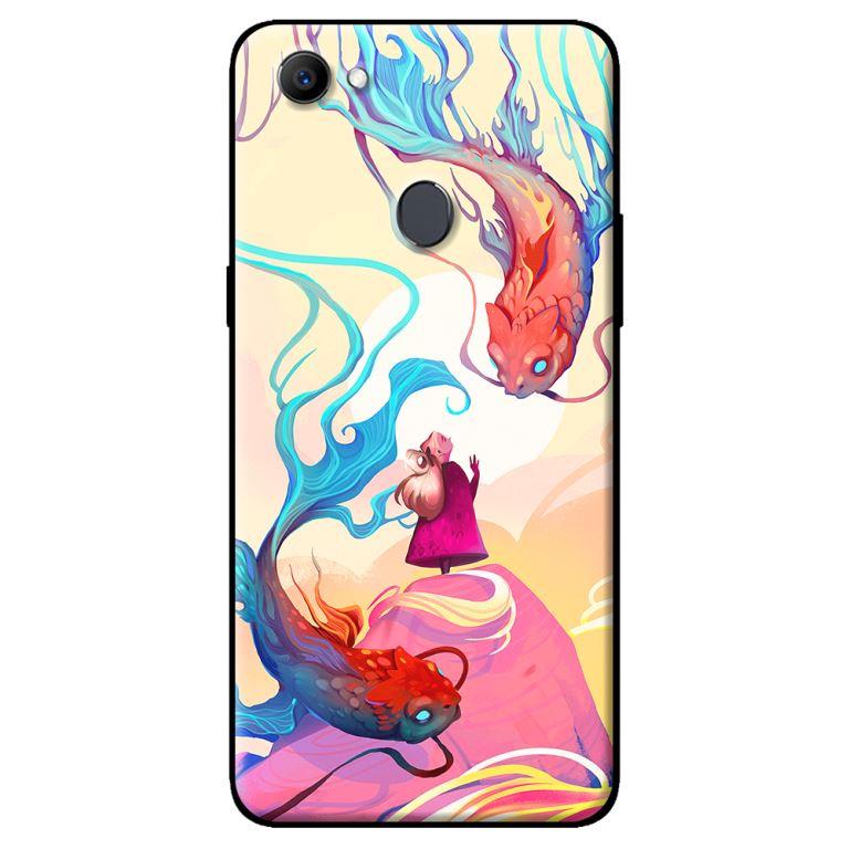 Ốp in cho Oppo F5 Cặp Cá Chép - Hàng chính hãng