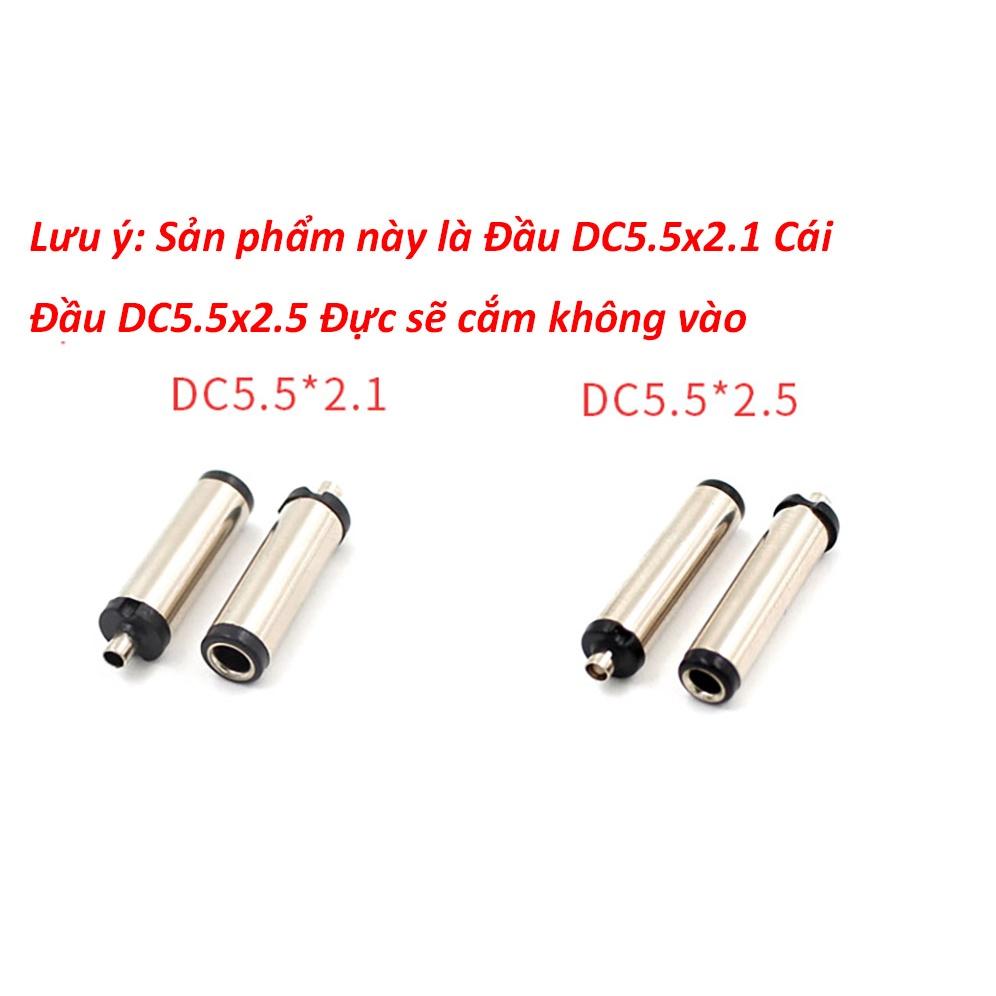 Bộ Cáp Chuyển Jack DC5.5x2.1mm Cái Sang Đầu Tẩu Ô Tô Cắm Nguồn Xe Hơi Cái
