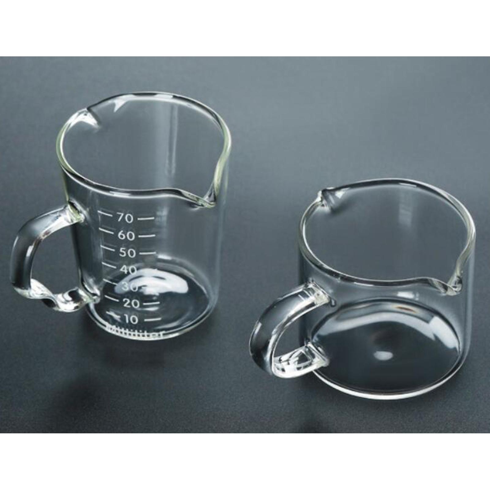 3pcs Espresso Glass Measuring Milk Cup Tea Cafe Drink Shaker Coffee Ounce Mug