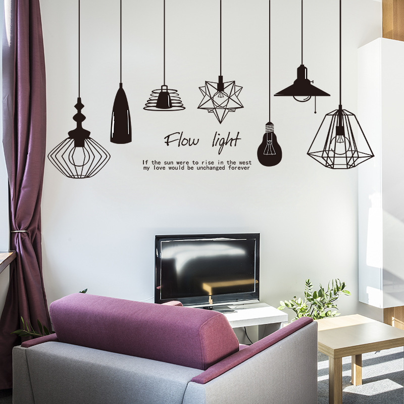 Decal dán tường chùm đèn flow light - HP73