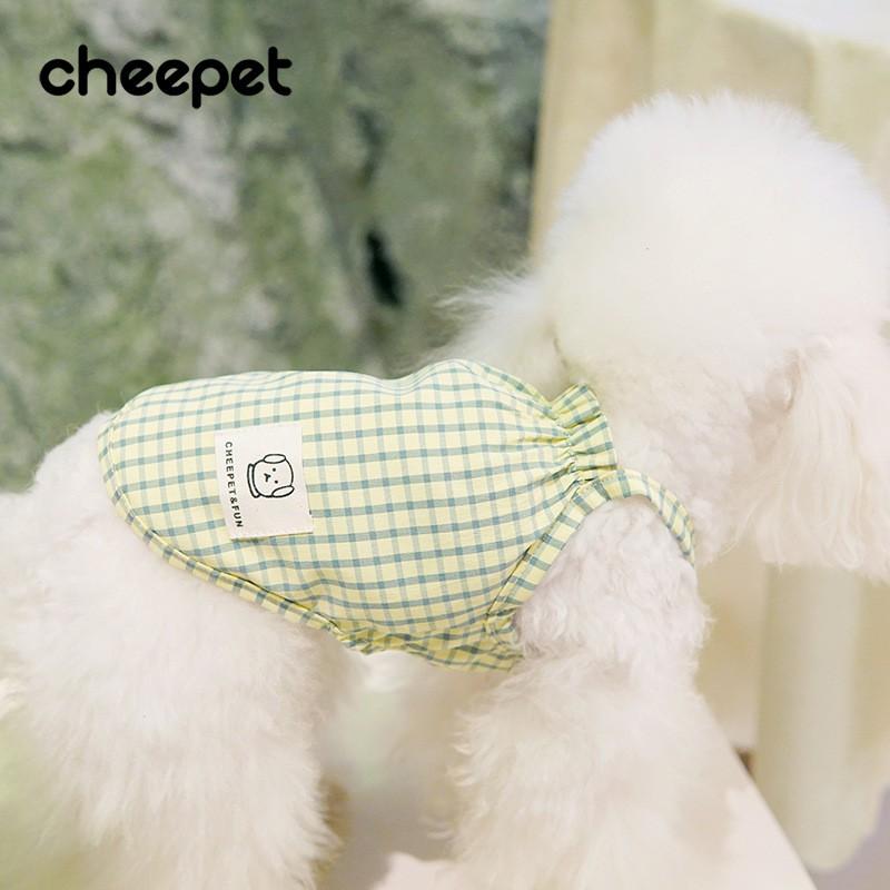 Cheepet Áo hai dây caro nhỏ cho chó mèo/ thú cưng