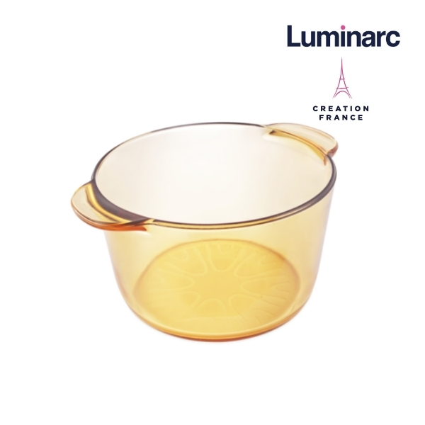 Bộ 3 nồi thuỷ tinh Luminarc Amberline Granite 1.5 Lít/ 2 Lít / 3 Lít (Bảo Hành 10 Năm)- LUGR1523